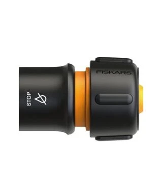 З'єднувач для шланга Fiskars LB30, 3/4", з аквастопом (1027084)
