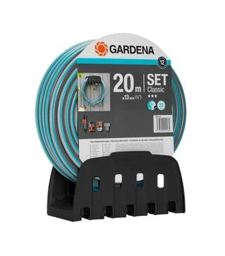 Шланг GARDENA Classic 1/2&quot; 20 м + комплект для поливу, з кронштейном (18005-50.000.00)
