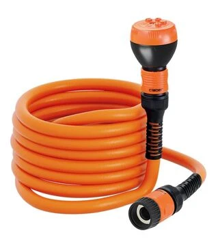 Шланг поливочный Claber Twiddy пружинный с коннекторами и распылителем 1/2" 25 м (93370000)