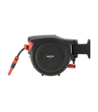 Шланг YATO &Oslash; 1/2", 15 м, на атоматичній котушці, з прямим зрошувачем (YT-90100)