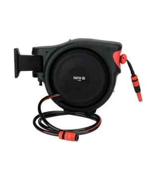 Шланг YATO &Oslash; 1/2", 25 м, на атоматичній котушці, з прямим зрошувачем (YT-90101)