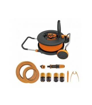 Шланг на катушке Fiskars L, 1/2", 30 м, с набором аксессуаров (1071670)