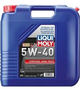 Моторное масло Liqui Moly Synthoil High Tech 5W-40, 20 л