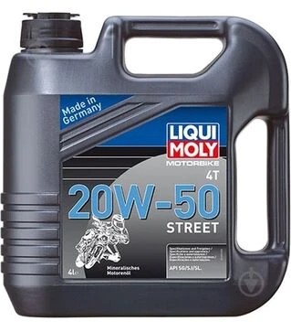 Моторное масло Liqui Moly Motorbike 4T минеральное 20W-50, 4 л
