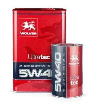 Моторное масло WOLVER ULTRATEC 5W-40, 4 л
