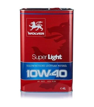 Моторное масло WOLVER SUPER LIGHT 10W-40, 4 л