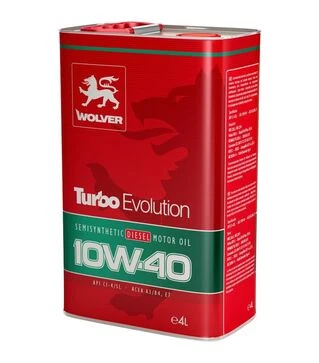Моторное масло WOLVER TURBO EVOLUTION 10W-40, 4 л