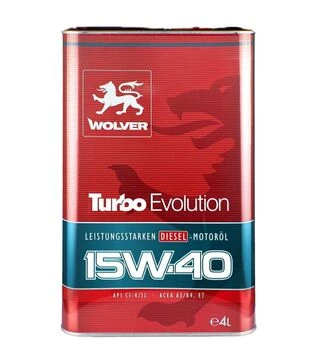 Моторное масло WOLVER TURBO EVOLUTION 15W-40, 4 л