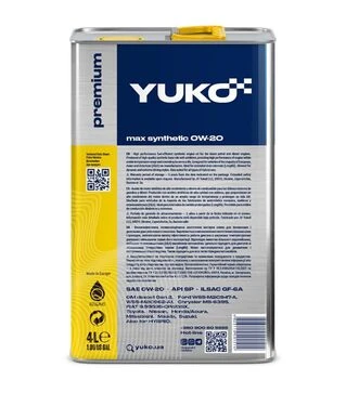 Моторное масло VUKO MAX SYNTHETIC A&amp;A 0W-20 API SP, 4 л