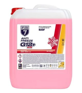 Антифриз 7FLAGS G12+ красный, 10 л