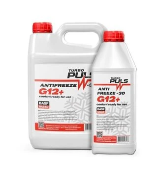 Антифриз TURBO PULS ANTIFREEZE -30 (G12+) красный, 4 л