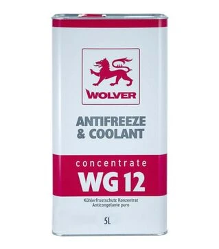 Антифриз WOLVER ANTIFREEZE &amp; COOLANT CONCENTRATE (WG12+) красный, 5 л