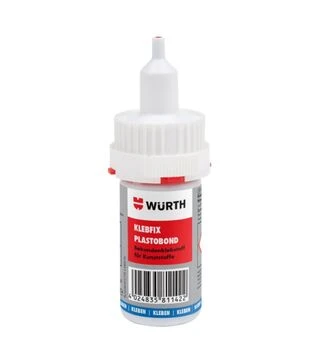 Суперклей WURTH Klebfix Plastobond, прозрачный, 20 г (893091)
