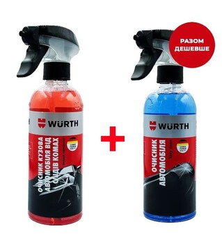 Набір очисників WURTH C-LINE для слідів комах 400 мл + для поверхонь автомобіля 400 мл (KCL58619-01)