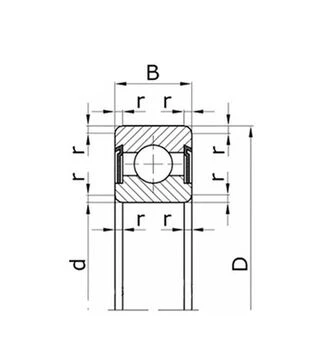 Подшипник шариковый 2180120 (2180120ЕК10С17) (8ГПЗ)