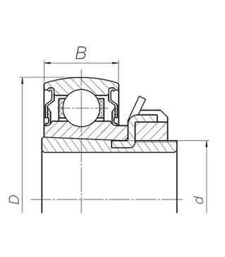 Підшипник кульковий з втулкою (1680204/H305)