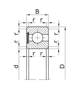 Підшипник кульковий ХАРП 1160305 (8ГПЗ)