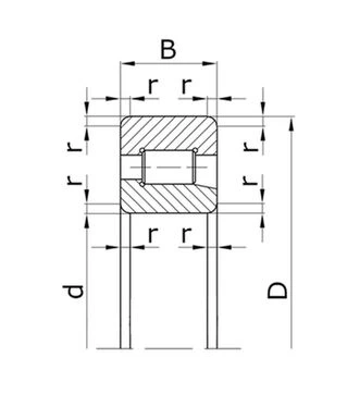 Подшипник роликовый цилиндрический 42315 (NJ315)