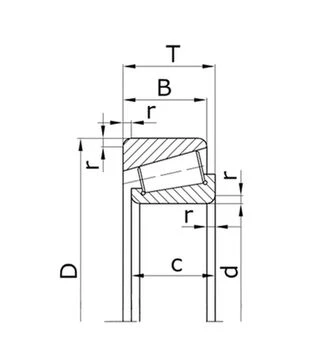 Подшипник роликовый LBP 7610 (7610A) (32310) Украина