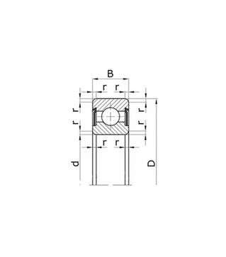 Подшипник шариковый KG 180502 (180502C17) (62202-2RS1)