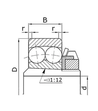 Підшипник кульковий ХАРП 11206 (11206K) (1207K) (8 ГПЗ) Україна