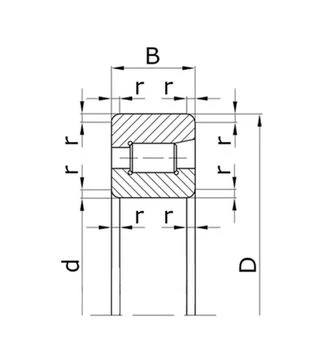 Подшипник роликовый цилиндрический 12115 (12115EM) (N1015T)