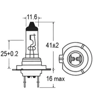 Лампа галогенова John Deere H7 (PX26d) 12V/55W (MCXFA1015)