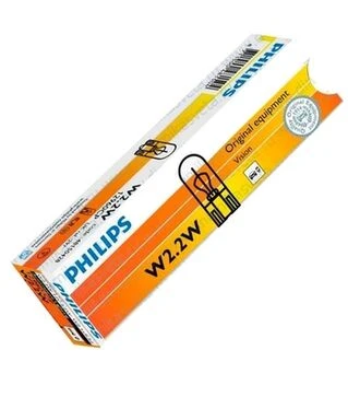 Лампа бесцокольная Philips W5W (W2, 1x9, 5d) 12V/5W (А 12-2)