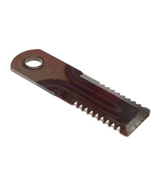 Нож измельчителя подвижный зубчатый Claas 175x50x4,5 отверстие 20 мм с втулкой (755875.0)