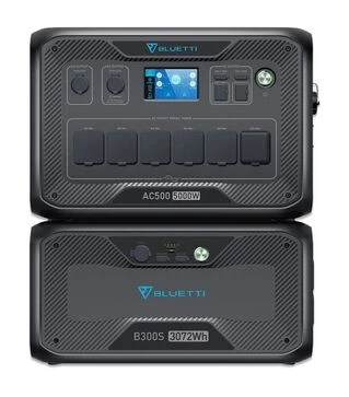 Комплект зарядних станцій BLUETTI AC500 + B500K, 5120 Вт*год, 1420000 mAh, 5 кВт + з'єднувальний кабель P090D-P150D (PB931590)