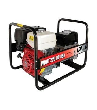 Генератор зварювальний бензиновий AGT WAGT 220 DC HSB, 3,5/6,5 кВА, 3,5/5,2 кВт, трифазний (WAGT220DCHSB)