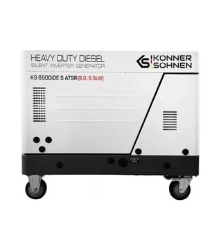 Генератор дизельный инверторный Konner&amp;Sohnen KS 6500iDE S ATSR, 6 кВт, однофазный (243621)