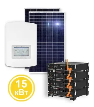 Система резервного живлення гібридна Deye ALL-IN-ONE GB-SL15K-EU + АКБ 8,2кВт (2шт по 4.1кВт), 15 кВт