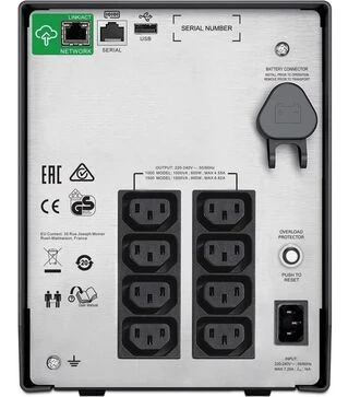 Джерело безперебійного живлення APC Smart-UPS C 1000VA/600W, LCD, USB, SmartConnect, 8xC13 (SMC1000IC)