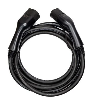 Зарядний кабель для електромобілів HiSmart Type 2 &ndash; Type 2, 22 кВт, 3 фази, 5 м (EV200023)