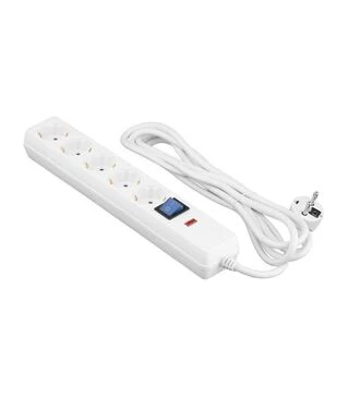 Сетевой удлинитель-фильтр 2E 3х1,5 мм&sup2;, 5 розеток, белый, 3 м (2E-SP515OSM3WH)