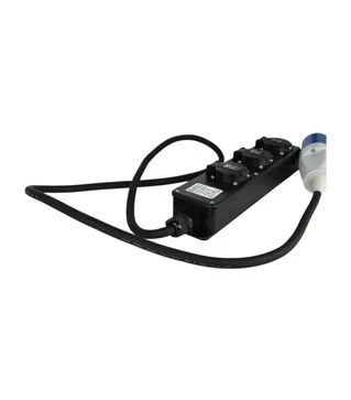 Мережевий подовжувач-адаптер Konner&amp;Sohnen 5000Вт, 3х5,5 мм&sup2;, 3 розетки, чорний, 1,5 м (KSEX1.5M-3S)