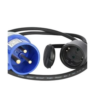 Мережевий подовжувач-адаптер Konner&amp;Sohnen 3600Вт, 3х1,5 мм&sup2;, 2 розетки, чорний, 1 м (KSEX1M-1S)