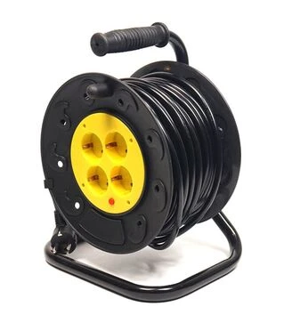 Мережевий подовжувач на котушці PowerPlant 3x1,5 мм&sup2;, 25 м, 4 розетки (PPRA10M250S4)