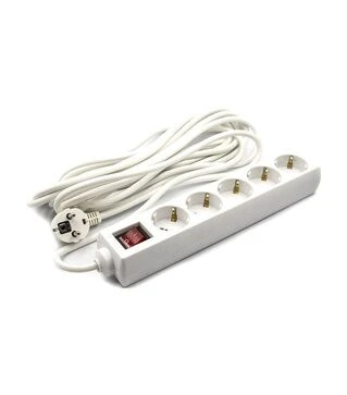 Мережевий подовжувач-фільтр PowerPlant 3x1,0 мм&sup2;, 5 розеток, 7 м (PPSA08M70S5)