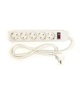 Мережевий подовжувач-фільтр PowerPlant 3x1,5 мм&sup2;, 5 розеток, 1,8 м (PPSA10M18S5)
