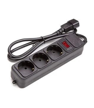 Мережевий подовжувач-фільтр PowerPlant для ДБЖ 3x1,5 мм&sup2;, 3 розетки, 1 м (PPUA10M10S3)