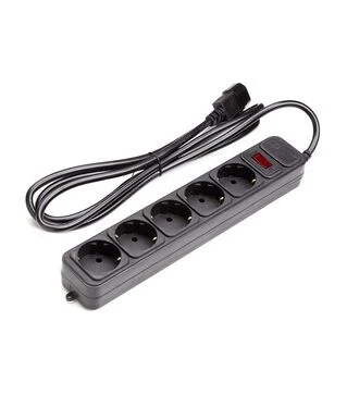 Мережевий подовжувач-фільтр PowerPlant для ДБЖ 3x1,5 мм&sup2;, 5 розеток, 2 м (PPUA10M20S5)