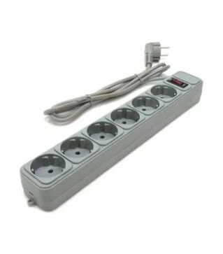 Мережевий подовжувач-фільтр Gembird 6 розеток, сірий, 4,5 м (SPG6-G-15G)