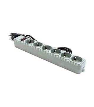 Мережевий подовжувач-фільтр Gembird 6 розеток, сірий, 1,8 м (SPG6-G-6G)
