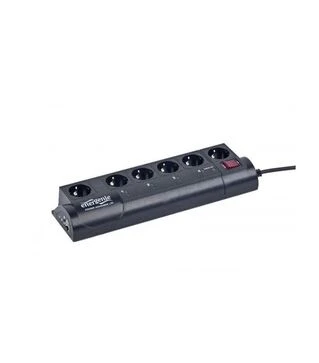 Сетевой удлинитель-фильтр EnerGenie 6 розеток, программируемый, LAN интерфейс, черный (EG-PMS2-LAN)