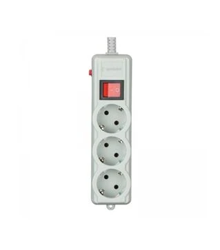 Мережевий подовжувач-фільтр Gembird 3 розетки, сірий, 3 м (SPG3-G-10G-PRO)