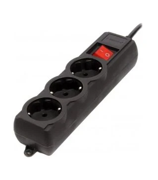 Мережевий подовжувач-фільтр Gembird 3 розетки, чорний, 4,5 м (SPG3-G-15B-PRO)