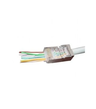 Конектор Cablexpert RJ-45, Cat.5e, FTP, 8P8C, 10 шт, наскрізні отвори, позолочені контакти (LC-PTF-01/10)