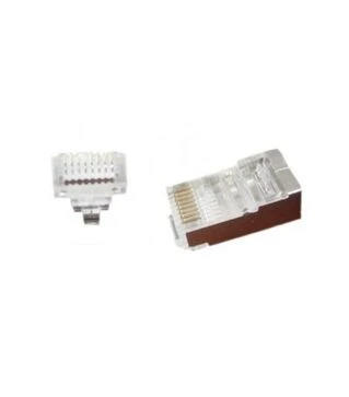 Конектор Cablexpert RJ-45, Cat.5e, FTP, 8P8C, 10 шт, наскрізні отвори, позолочені контакти (LC-PTF-01/10)